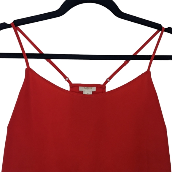 J. Crew Red Flowy Racerback Strappy Tank Top Size 10 ✨❤️ - Picture 7 of 13